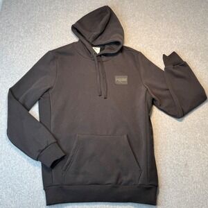 Puma Hoodie Small Logo Patch Black Pullover Sweatshirt Comfortable Streetwear